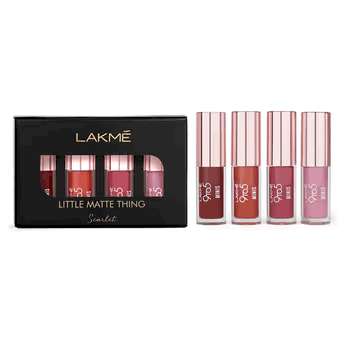 LAKME 9TO5 PRIMER + MATTE LIQUID LIPSTICK - MINIS - SCARLET