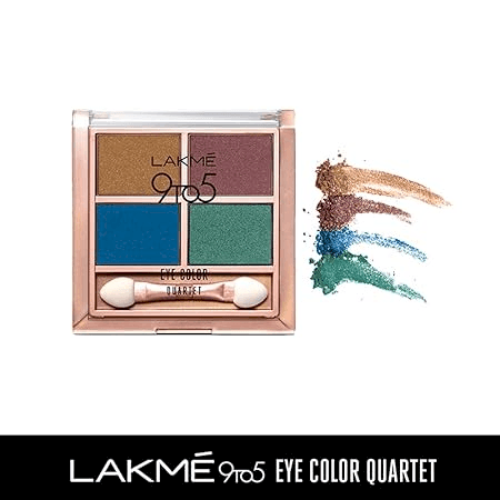 Lakme - 9 to 5 Eye Color Quartet Eye Shadow - ROYAL PEACOCK