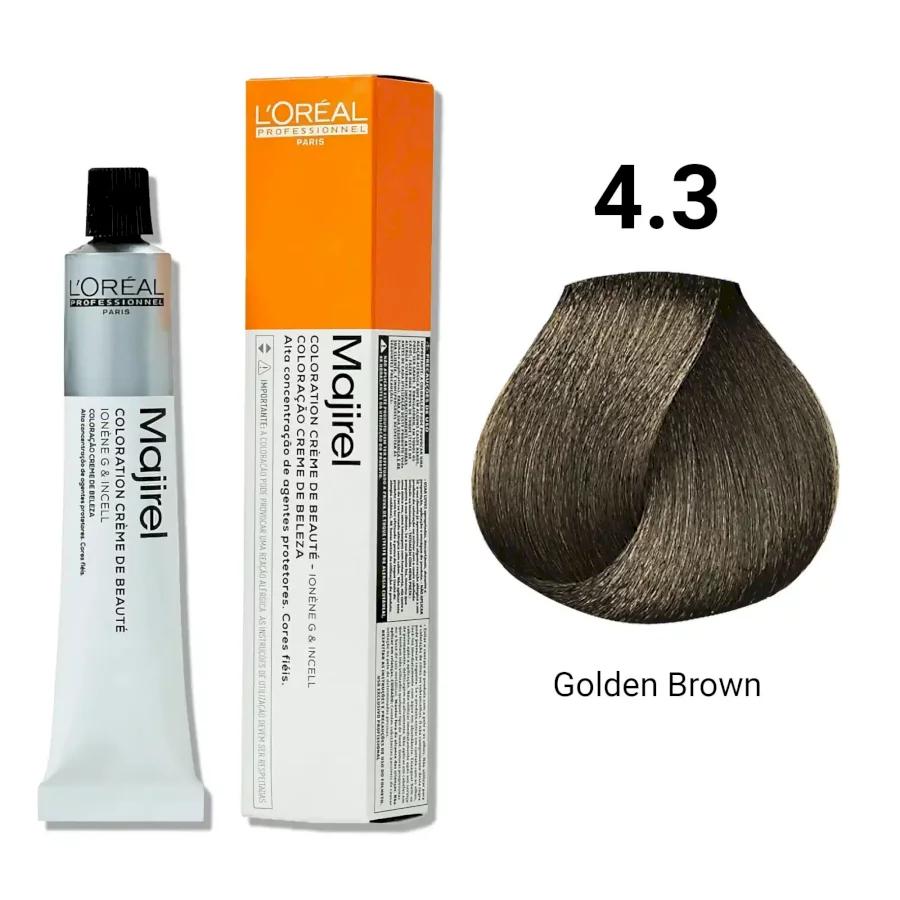 LOREAL PROFESSIONEL PARIS -MAJIREL - 4.3 -GOLDEB BROWN - COLORING CREAM