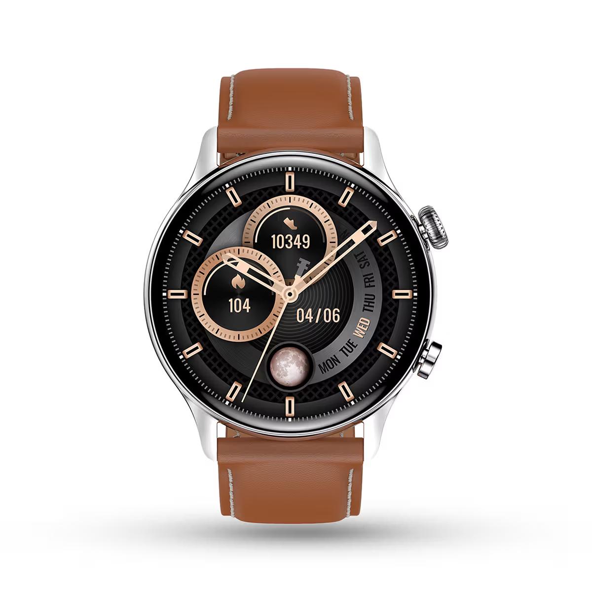 PEBBLE - SPECTRA - AMOLED SMART WATCH - BROWN 