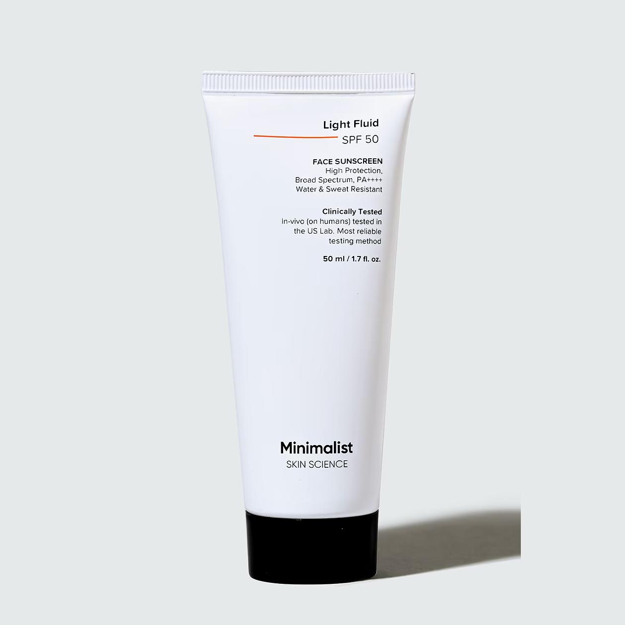 MINIMALIST - LIGHT FLUID SPF 50 - FACE SUNSCREEN
