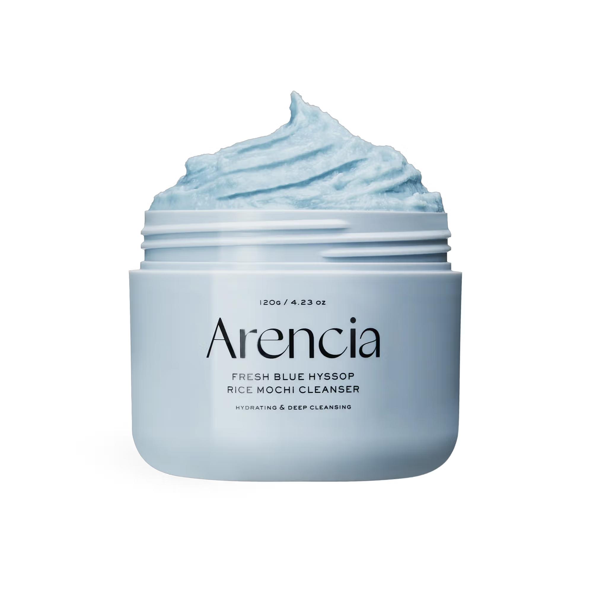 Arencia - Fresh Blue Hyssop - Rice Mochi Cleanser - Gentle Exfoliating Pore Care Korean Double Cleanser