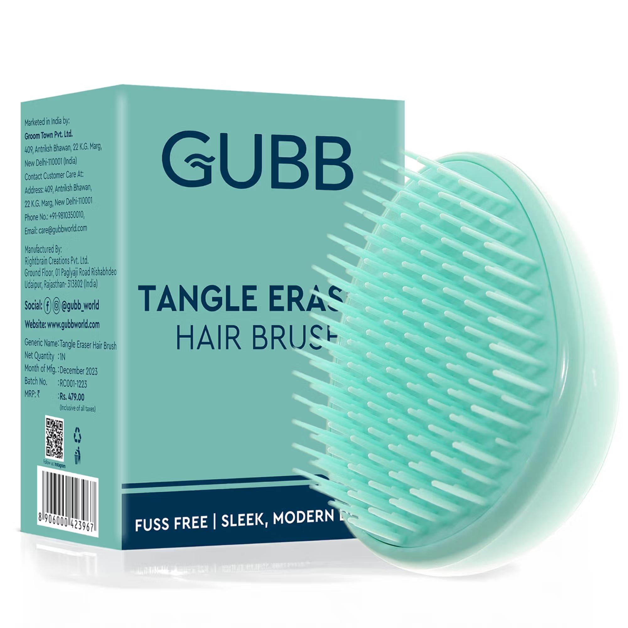 Gubb - Tangle Eraser Detangling Brush, - Reduces Hair Breakage & Damage,Scottish Range