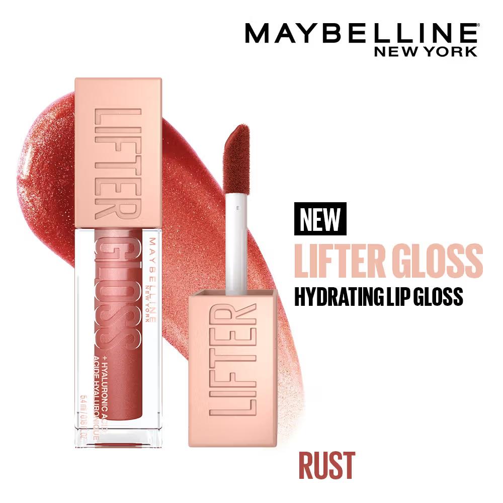 Maybelline New York - Rust - Lifter Gloss ,- Tinted Lip Gloss With Hyaluronic Acid