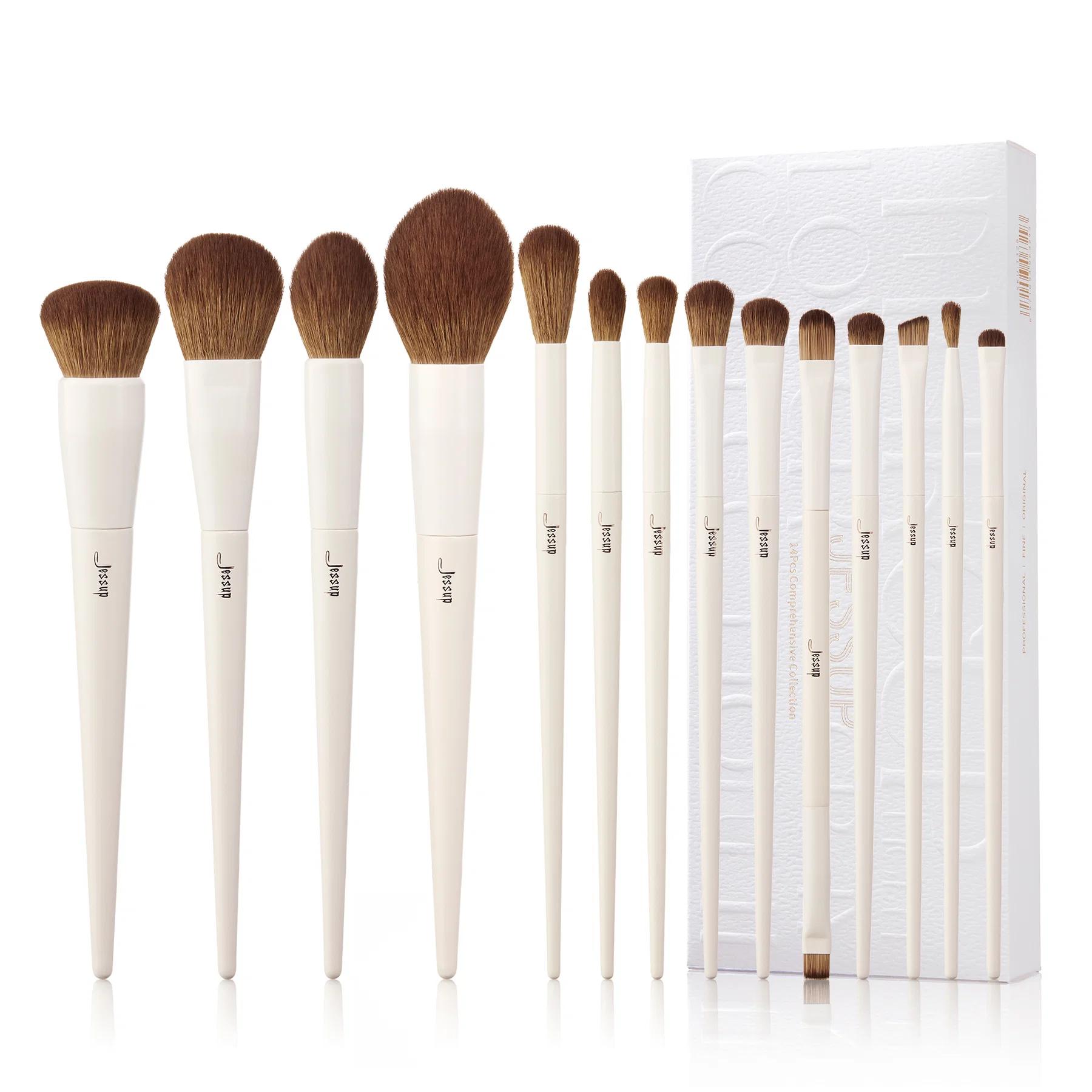 Jessup - Luxury Light Gray - 14Pcs Comprehensive Eye and Face Brush Set