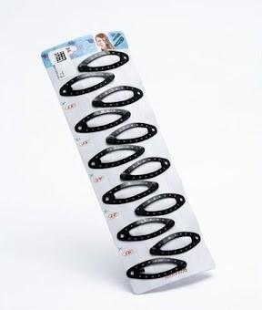 J.P High Profile - Star Pins - Tic-Tac-Hair Clips - Strip with 6 Pairs