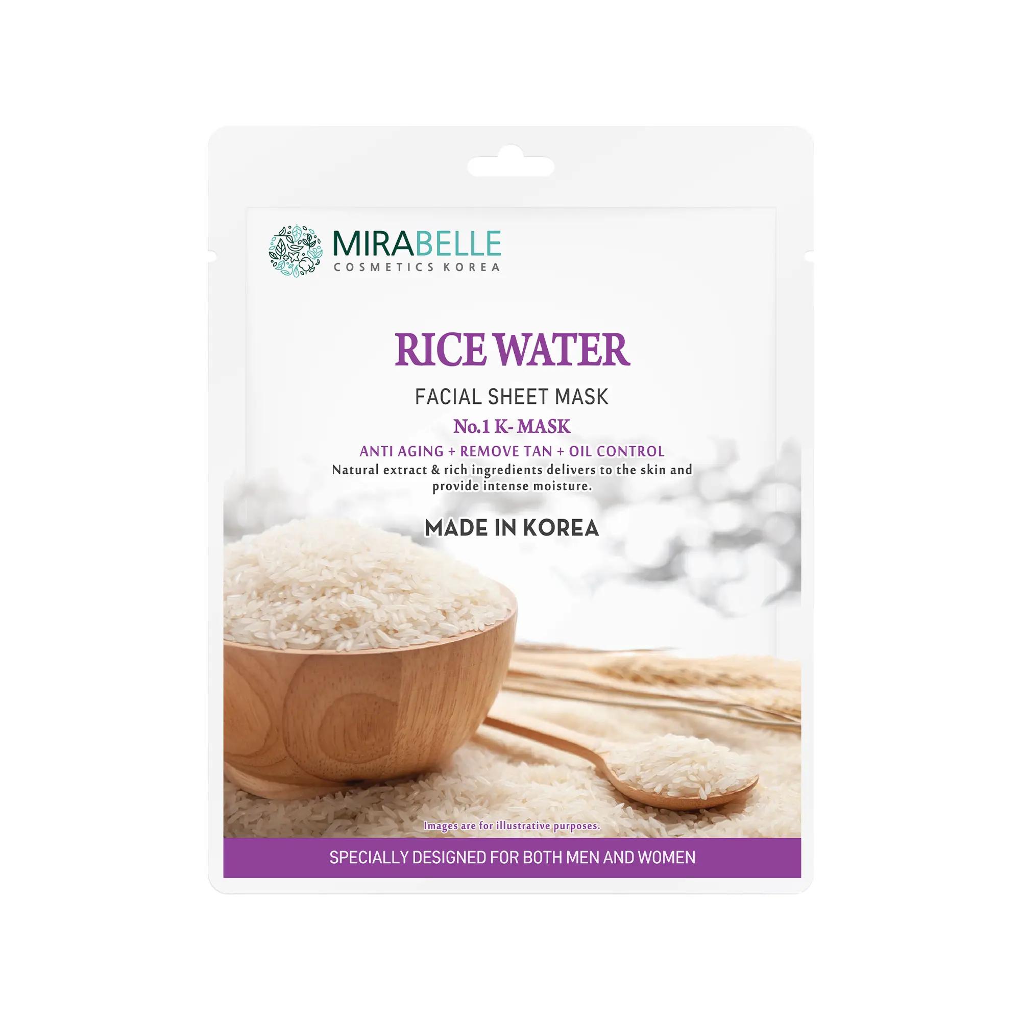 Mirabelle - Rice Water - Facial Sheet Mask