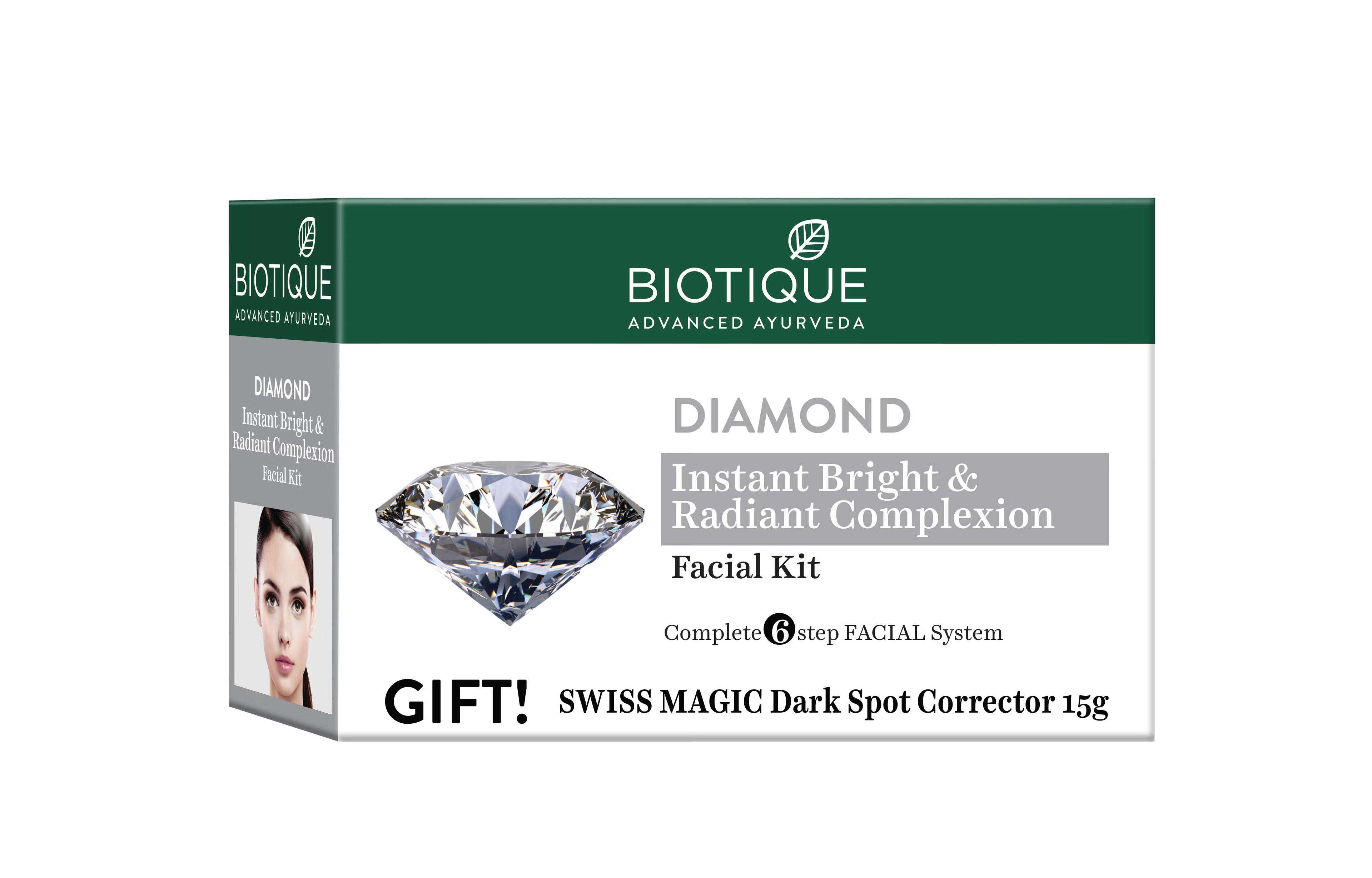 Biotique - Diamond - Instant Bright & Radiant Complexion - Facial Kit 