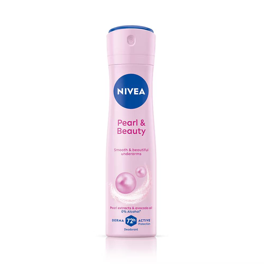 Nivea - Pearl & Beauty - Deo - Extracts & 0% Alcohol, For Smooth Underarms-48H Freshness and Odour Protection