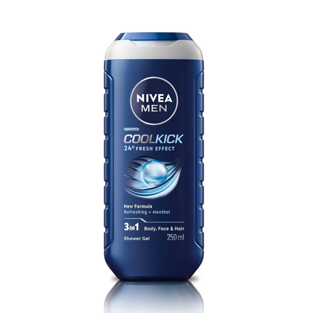 Nivea Men - Cool Kick - Shower Gel - Face, Body & Hair