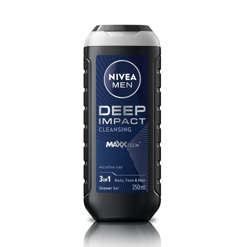 Nivea Men - Deep Impact - Shower Gel - Face, Body & Hair