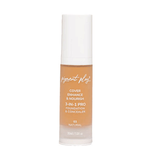 Pigment Play 3-in-1 Cover + Enhance + Nourish Foundation & Concealer - 03 Natural