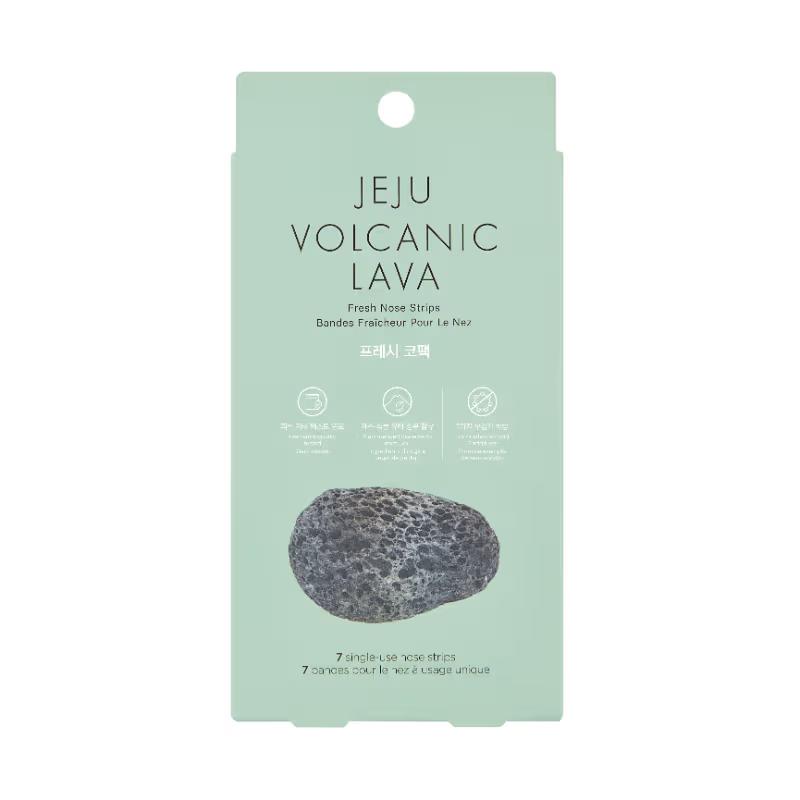 The Face Shop - Jeju Volcanic Lava Fresh Nose Strips, Nose Patches To Remove Blackheads & Whiteheads