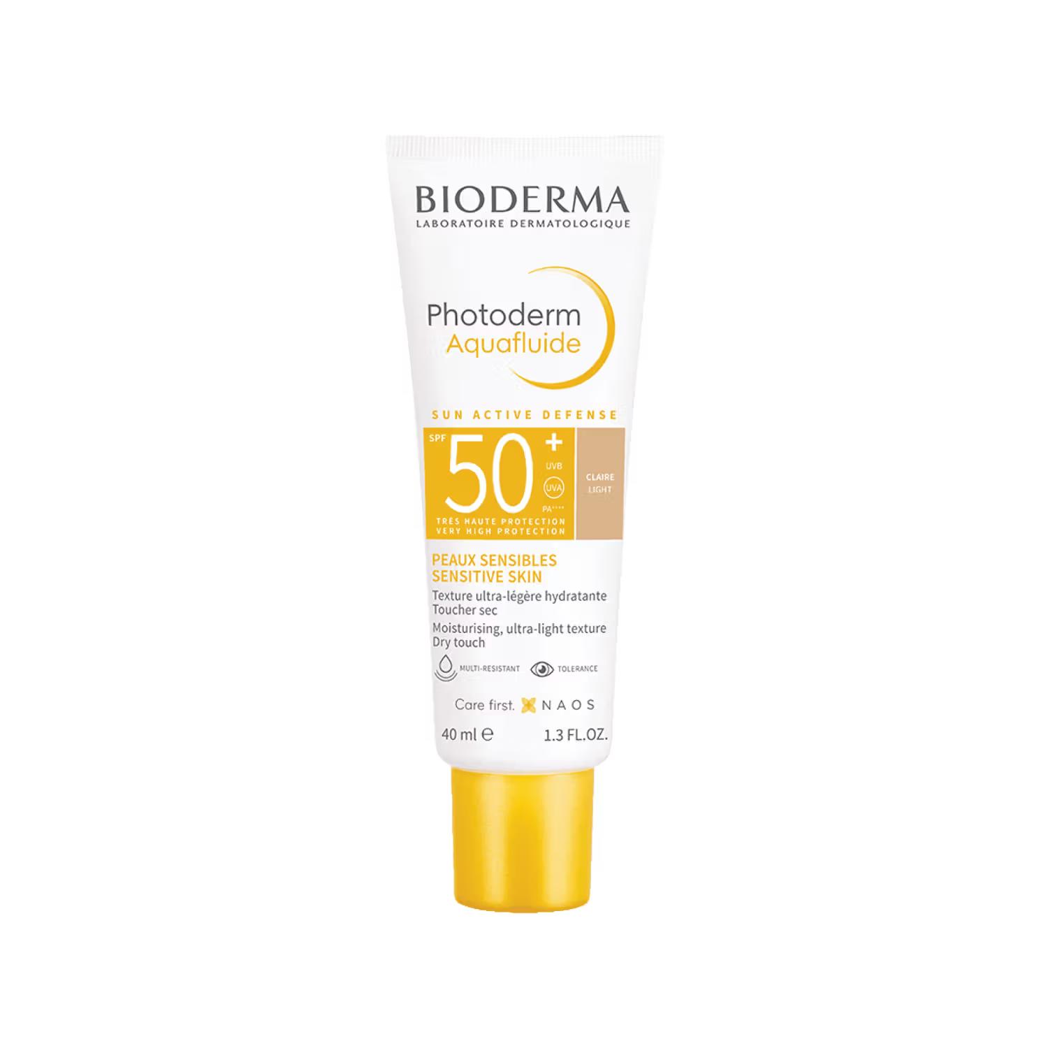 Bioderma - Photoderm Aquafluide Claire - SPF 50+ PA+++ Tinted Sunscreen for All Skin Types|In Vivo Tested