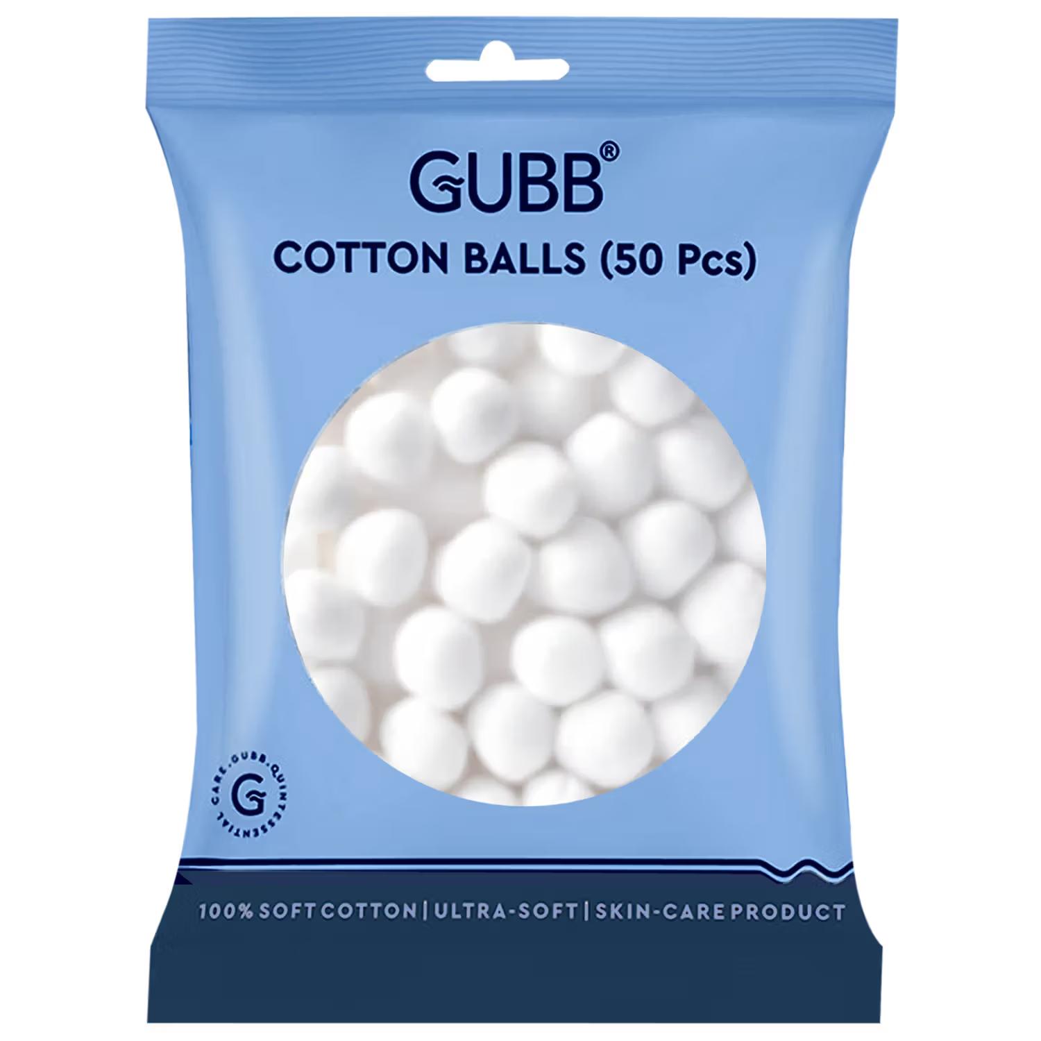 Gubb - Cotton Balls - Hypoallergenic 100% White For Face Cleansing & Makeup Removal