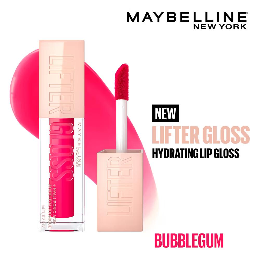 Maybelline New York - Bubblegum - Lifter Gloss ,- Tinted Lip Gloss With Hyaluronic Acid