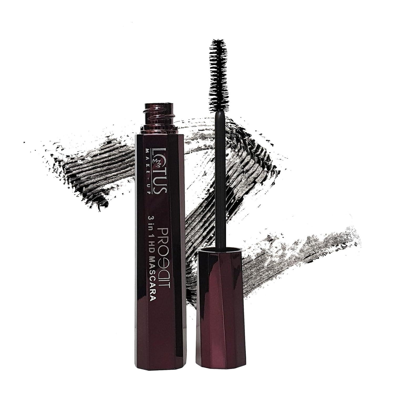 Lotus Makeup - Volumizing, Lengthening & Curling - Proedit - 3 in 1 HD Mascara-Smudge Proof
