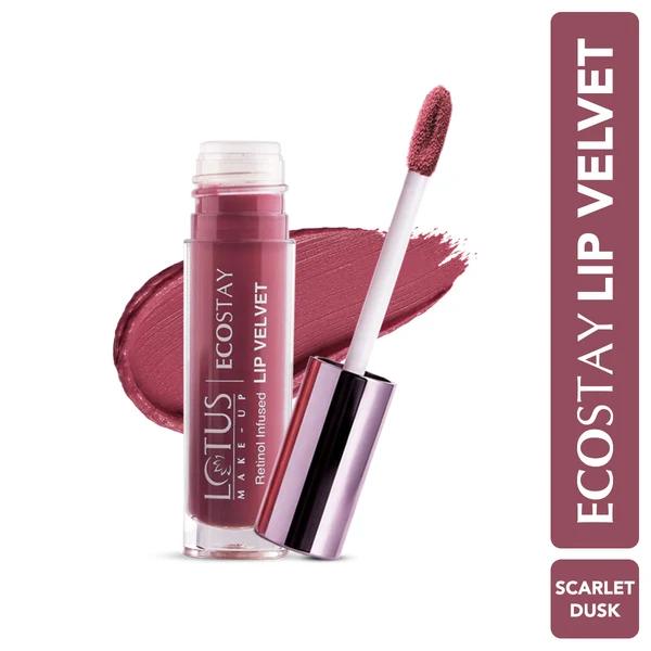 Lotus Make-up - Scarlet Dusk - Ecostay-Lip - Velvet Matte Lip Color with Retinol