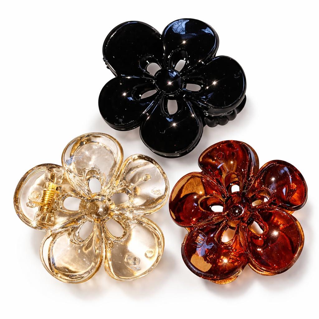 Birdware - Flower Shape Clutcher - Premium Floral Hair Claw Clip