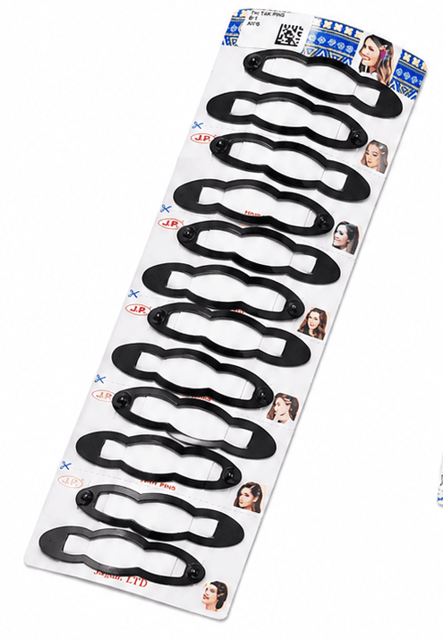 J.P High Profile - Oval - Tic-Tac Pins-Hair Clips - Strip with 6 pairs