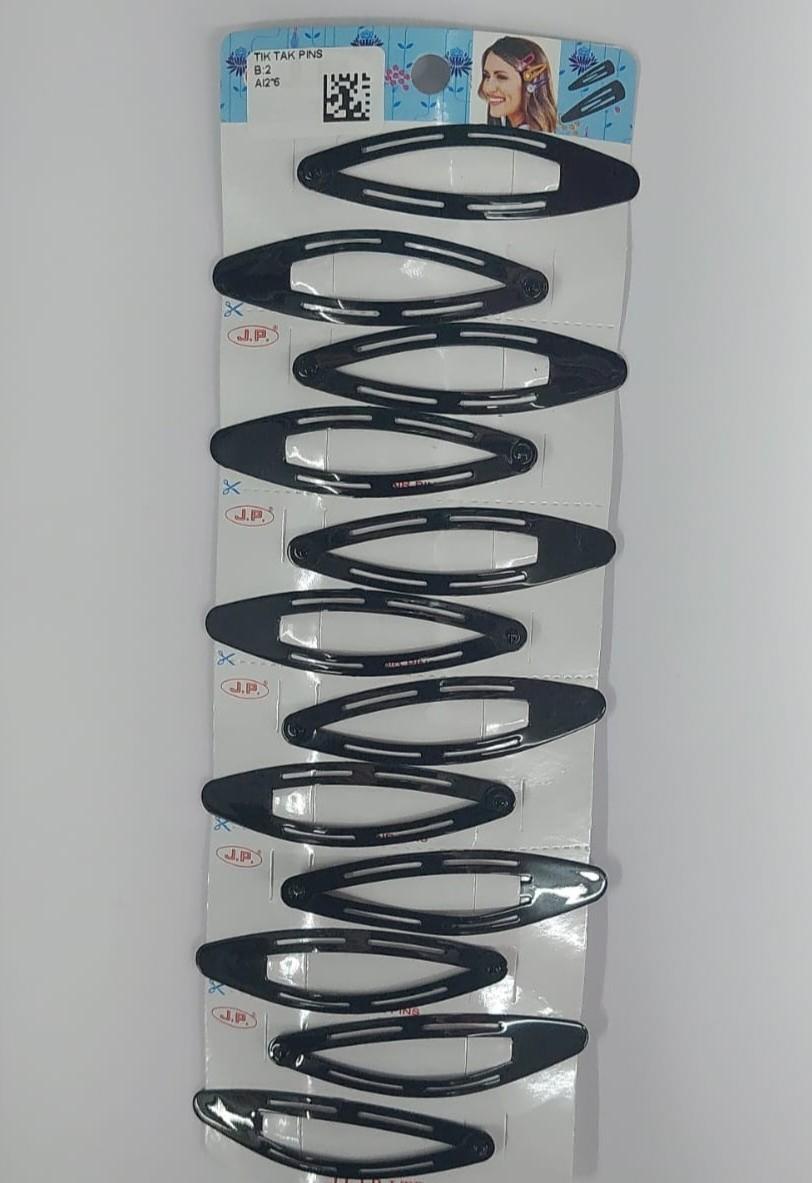 J.P High Profile - Tic-Tak Pins-Hair Clips - Strip with 6 pairs