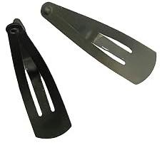 J.P High Profile - Black Snap Clip - Tic-Tac Pins-Hair Clips