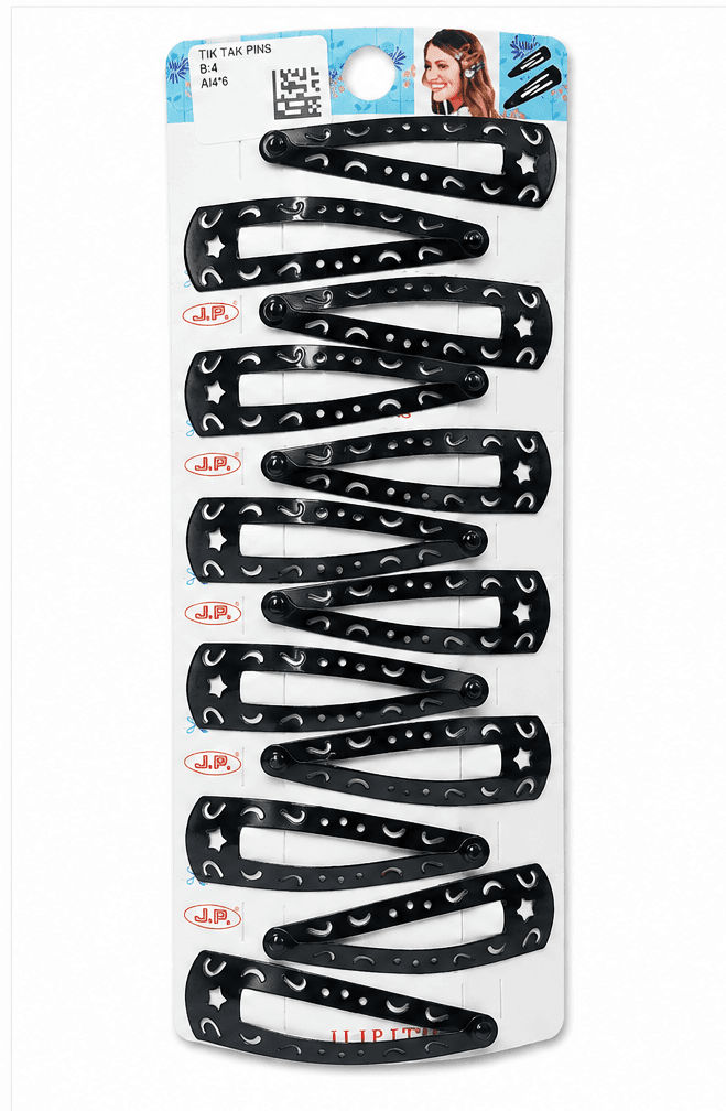 J.P High Profile - Tic-Tac Small Pins-Hair Clips -Strip with 6 Pairs