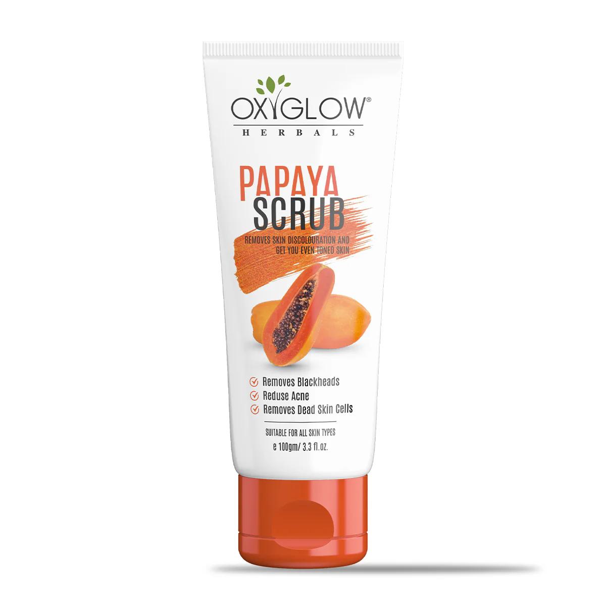Oxyglow Herbals - Papaya Scrub | Removes Dead Skin Cells