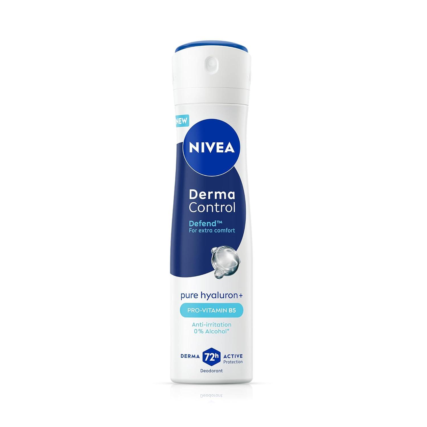 Nivea - Derma Control - Defend - Deodorant Spray | 0% Alcohol Deodorant