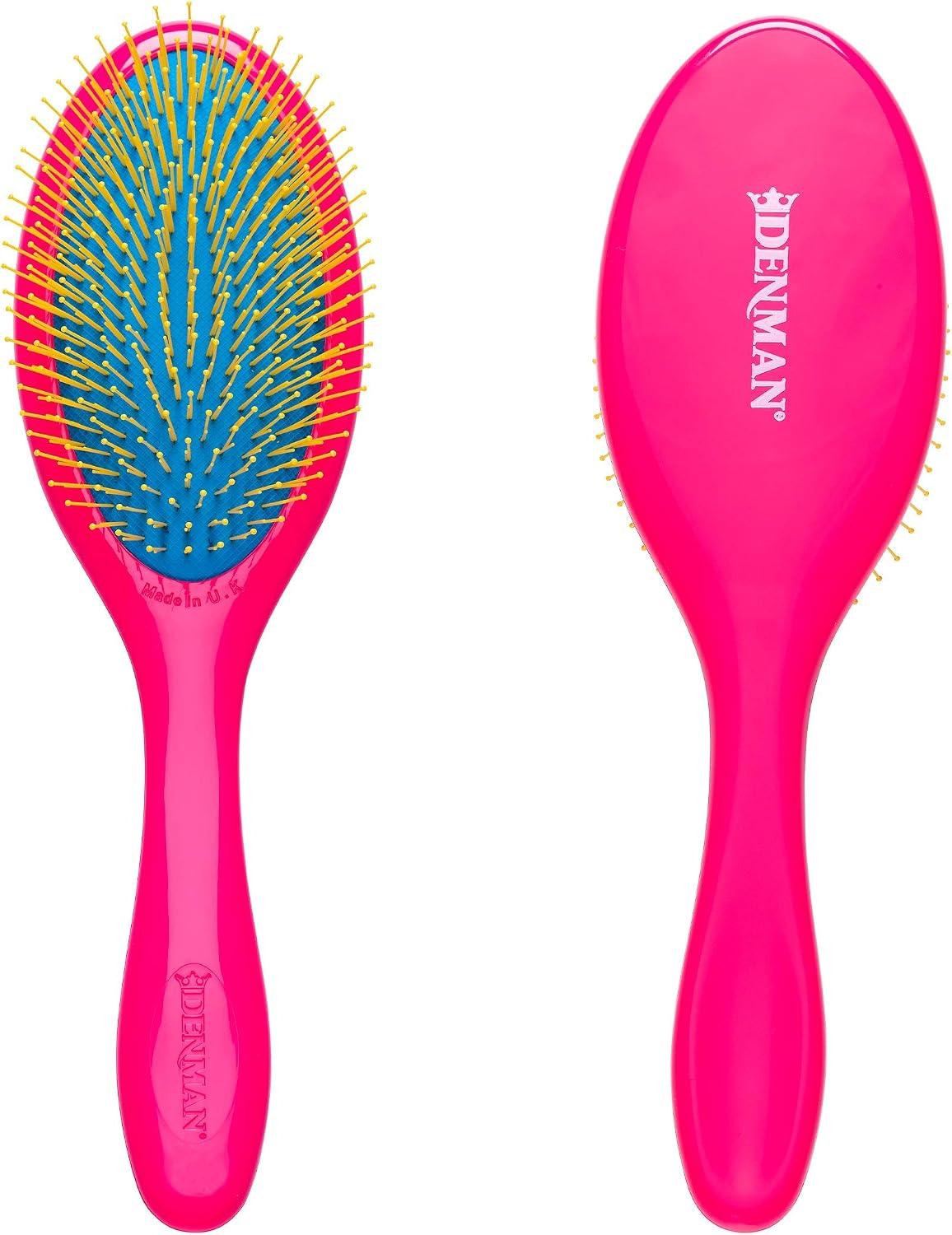 Denman - D-93 - Tangle Tamer Gentle - Detangling Brush - Pink/Blue/Yellow